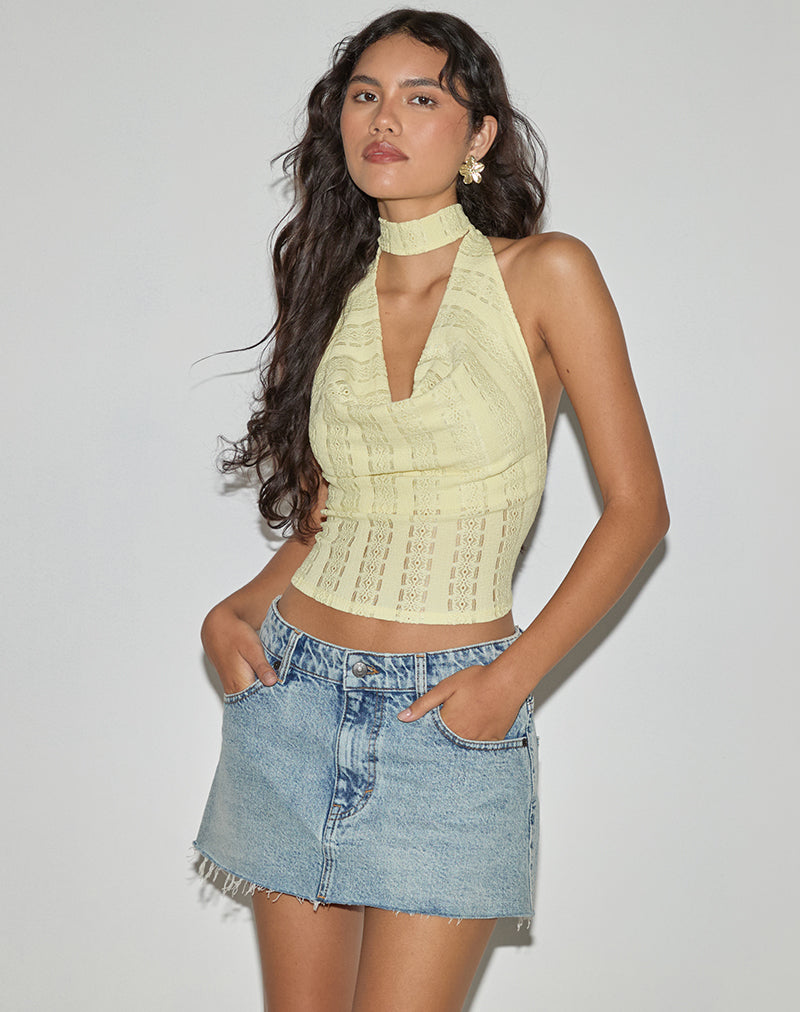 Chupa Top in Broderie Flower Lace Lemon
