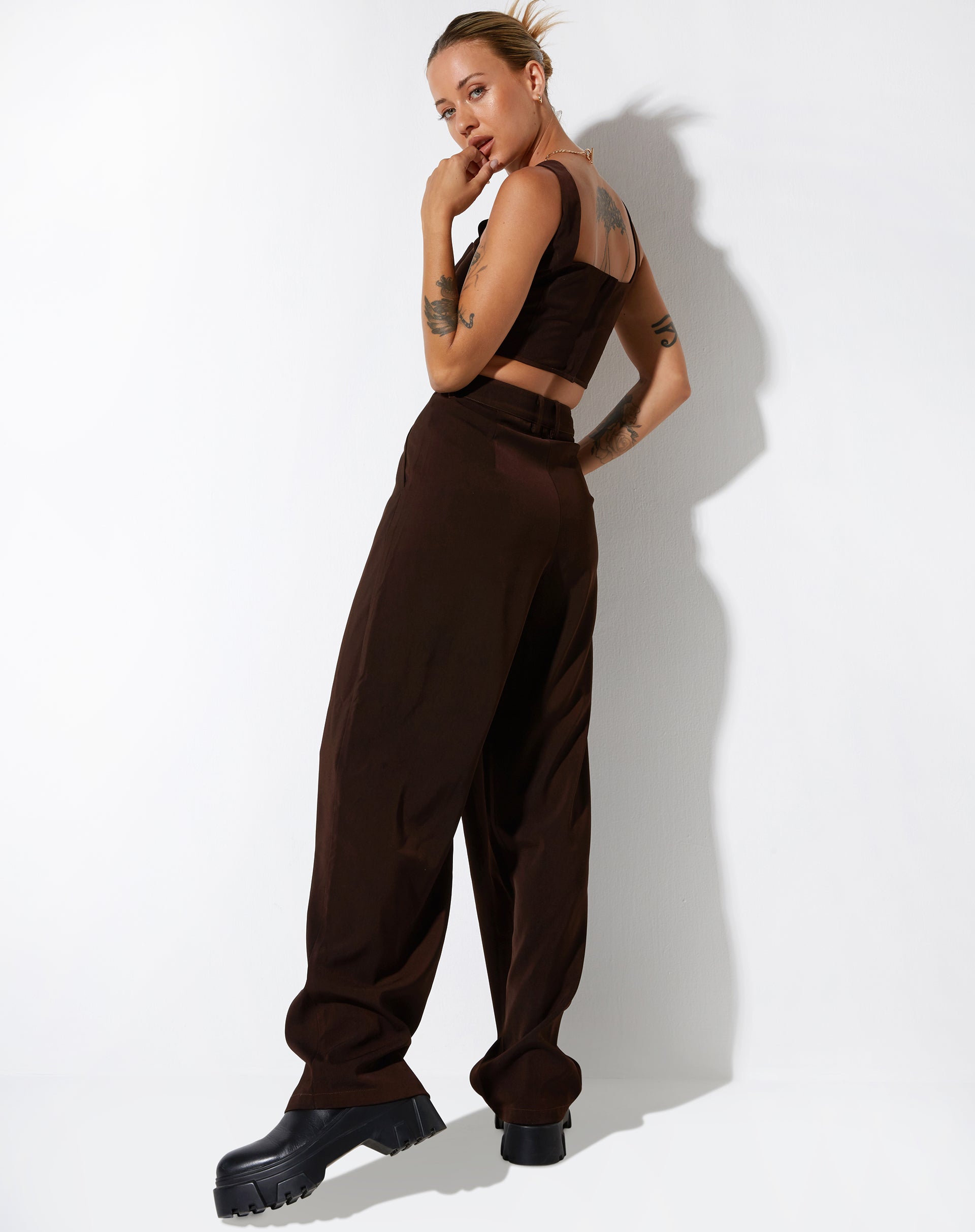 Cimo Trouser in Tailoring Dark Chocolate