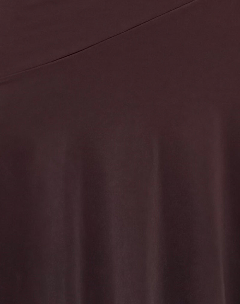 Cinta Low Rise Midi Skirt in Chocolate