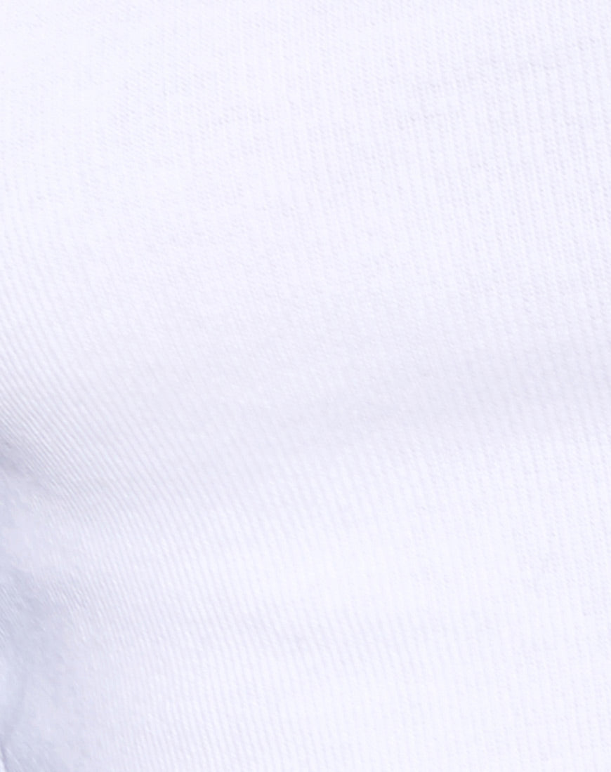 Clias Vest Top in Rib White