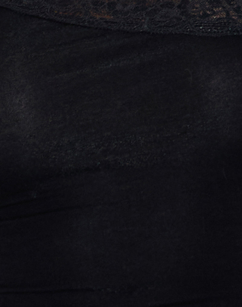 Cordia One Shoulder Top in Black