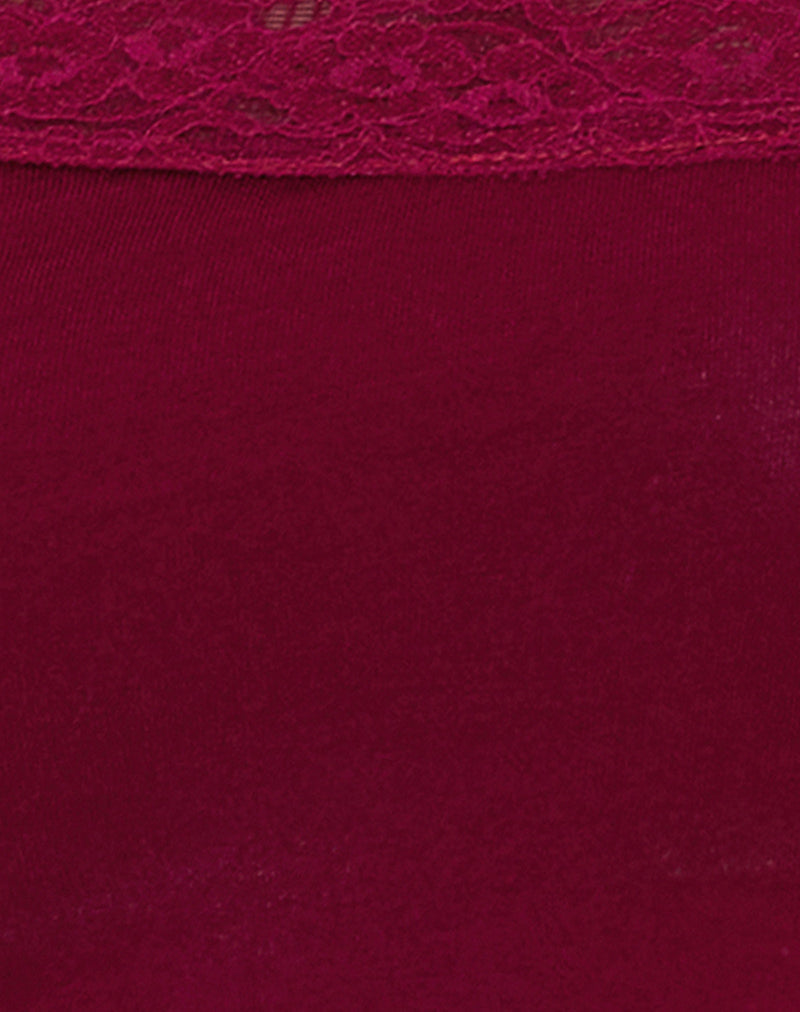 Cordia One Shoulder Top in Burgundy