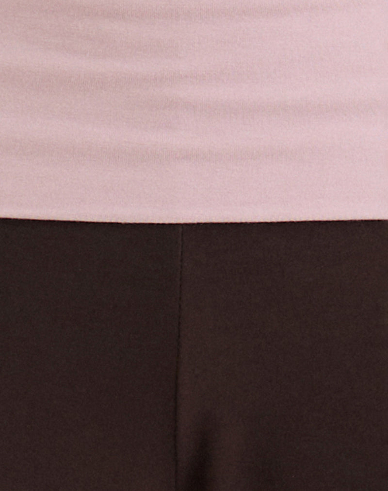 Coreta Foldover Trouser in Bitter Chocolate and Light Lilac