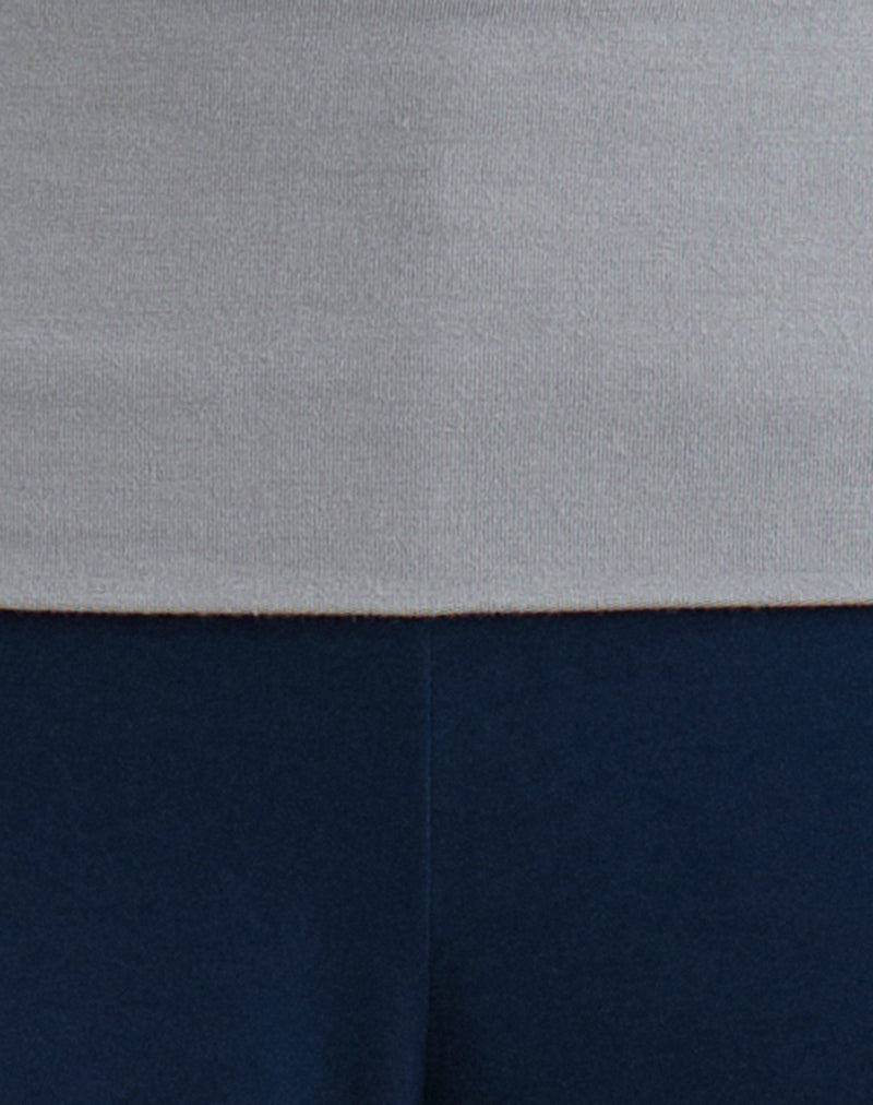 Coreta Foldover Trouser in Navy Grey Combination