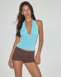 Cosimo Halterneck Top in Aqua