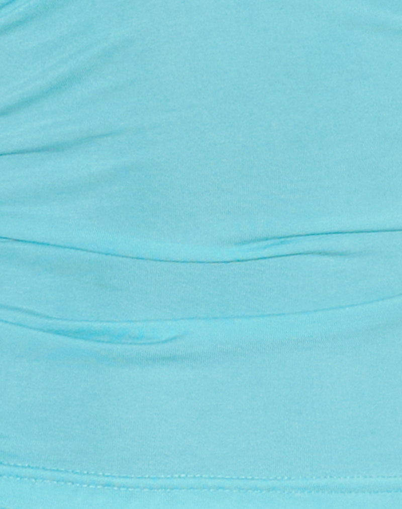 Cosimo Halterneck Top in Aqua