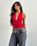 Cosimo Halterneck Top in Red