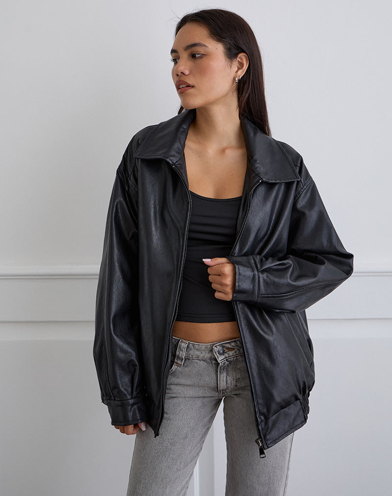 Cavita Jacket in PU Black