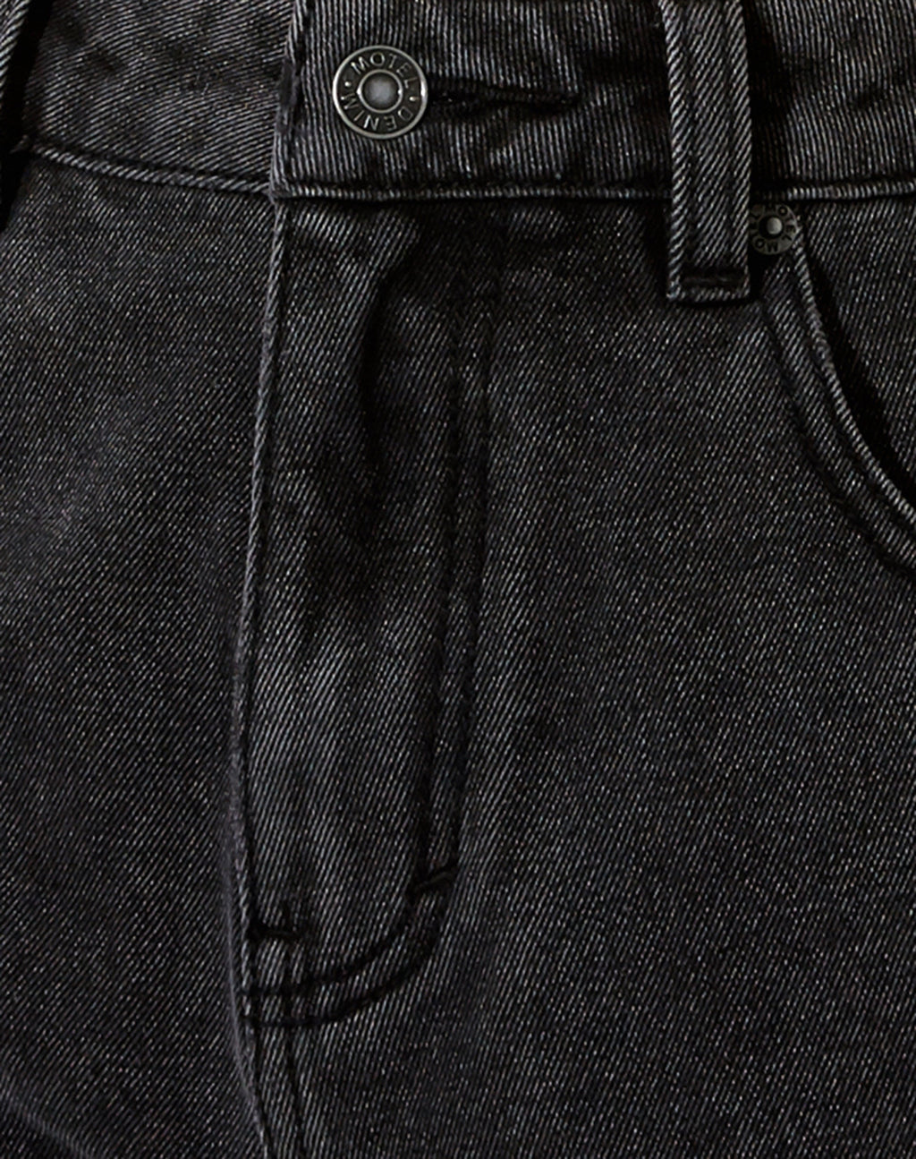 Dad Denim Shorts in Black Wash