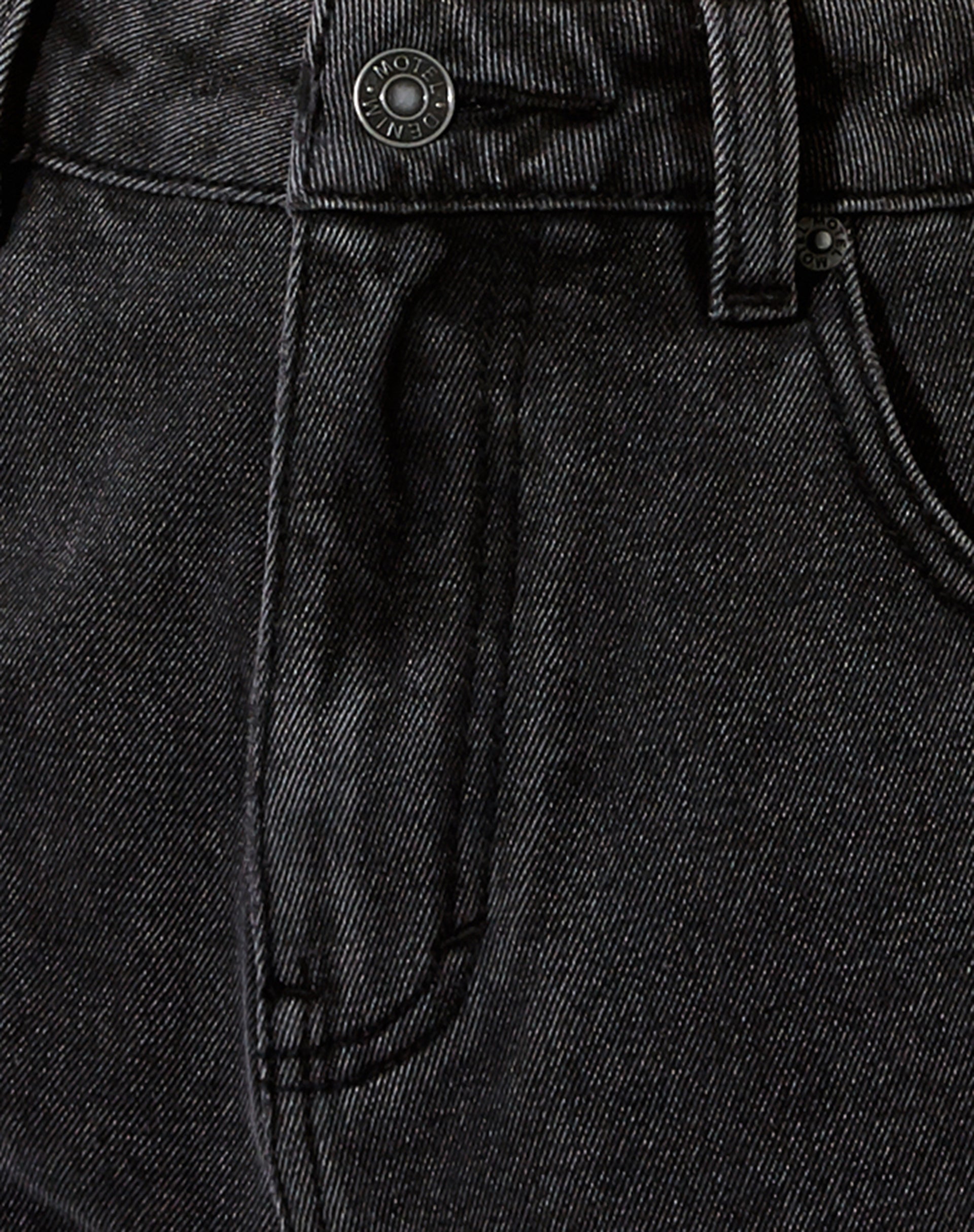 Dad Denim Shorts in Black Wash