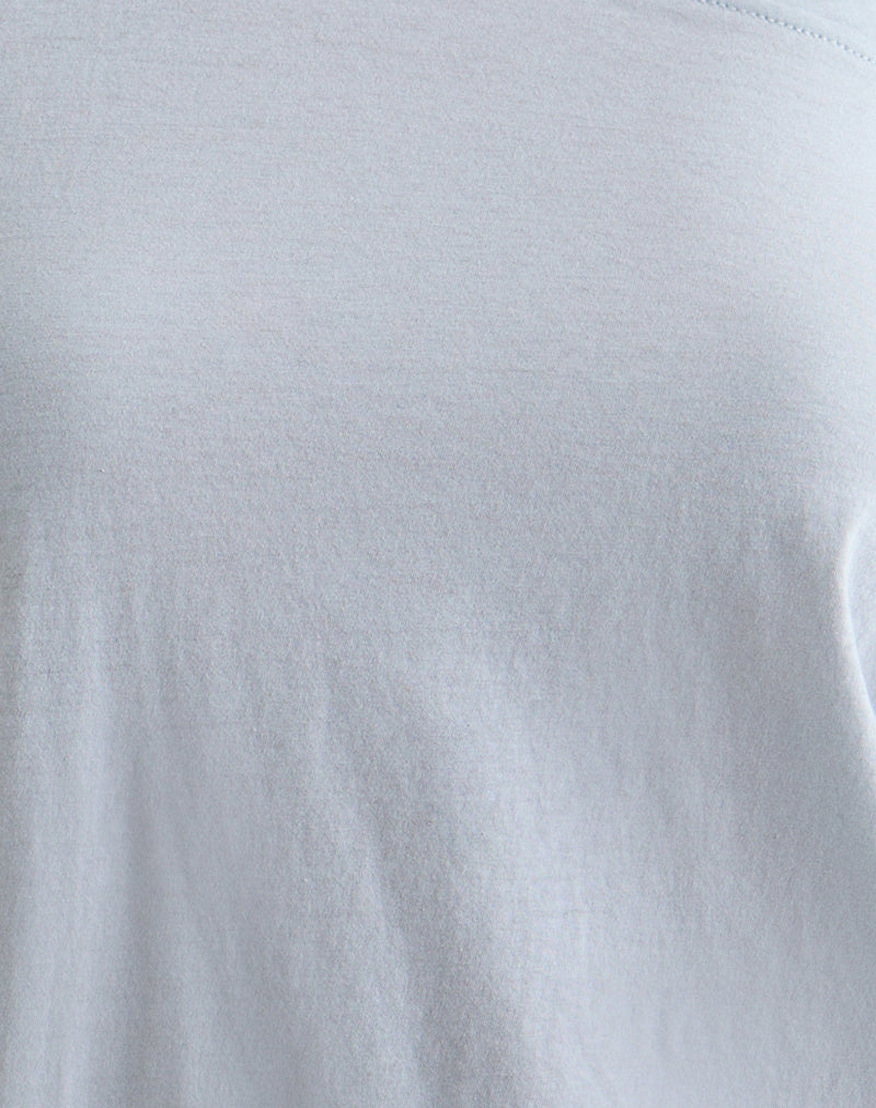 Daman Off-The-Shoulder Basic Top in Light Steel