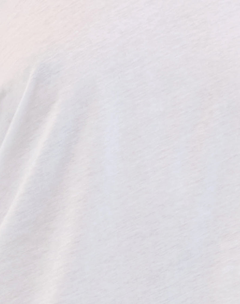 Daman Off Shoulder Basic Jersey Top in White