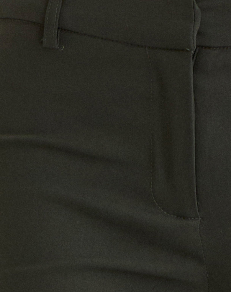 Darias Low Rise Flare Trouser in Dark Khaki