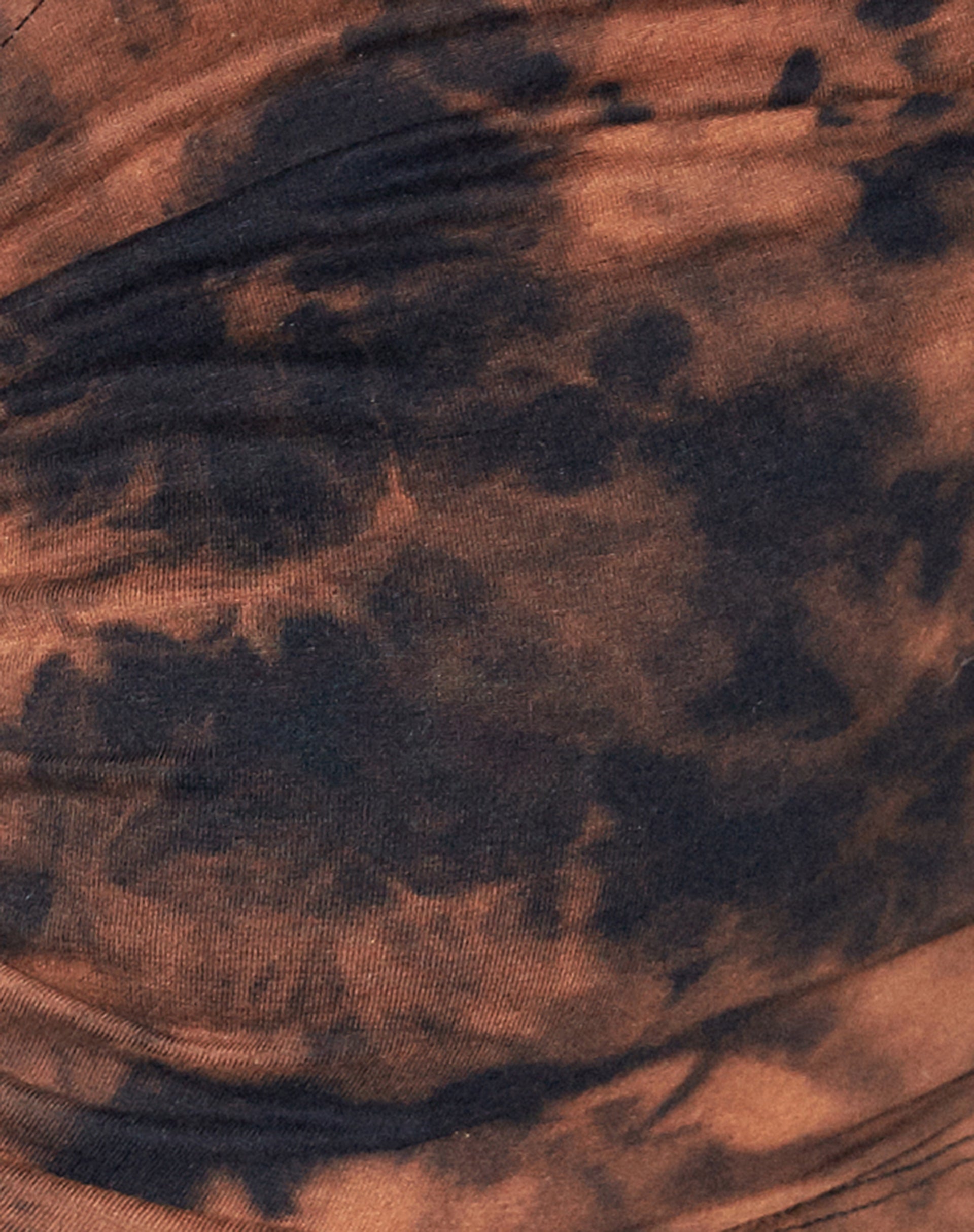 Darl Crop Top in Black Rust Tie Dye