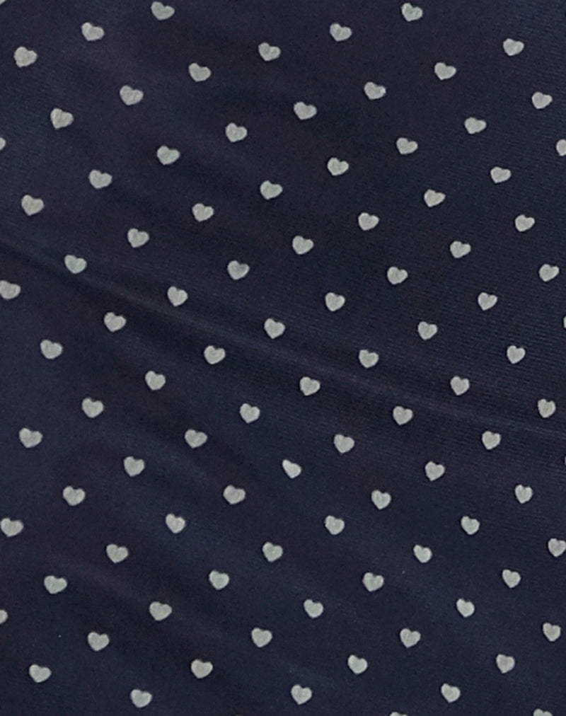 Darsih Maxi Dress in Heart Flock Navy and Yellow