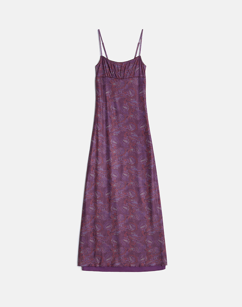 Darsih Maxi Dress in Regal Paisley Purple