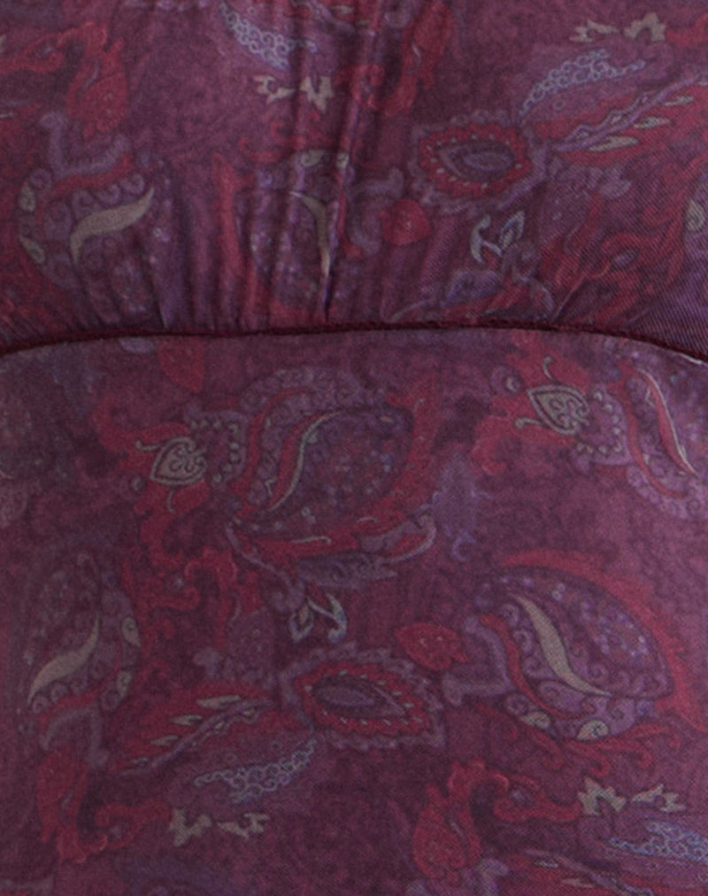 Darsih Maxi Dress in Regal Paisley Purple