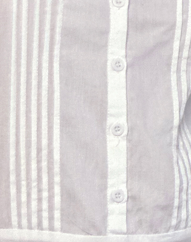 Dayara Mini Dress in Poplin White