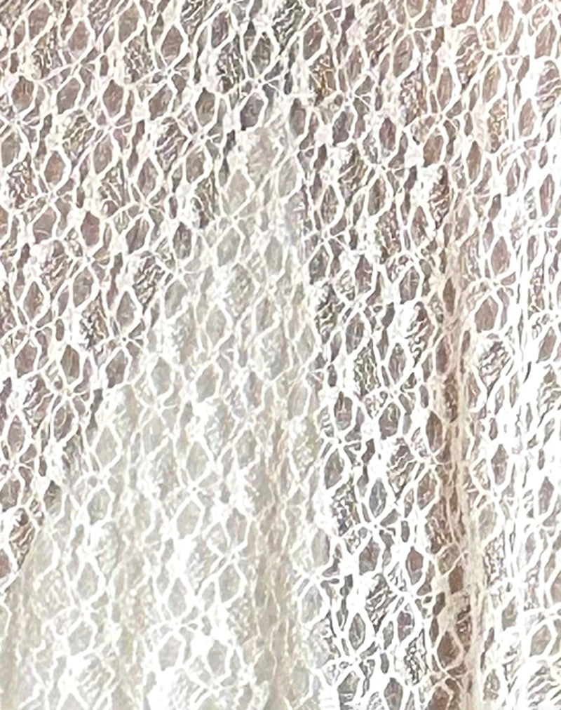 Dendro Midi Skirt in Lace Ivory