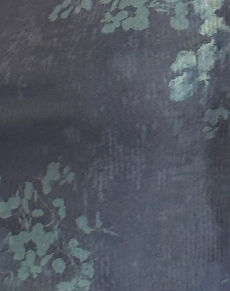 Derse One Shoulder Top in Faded Botanical Green