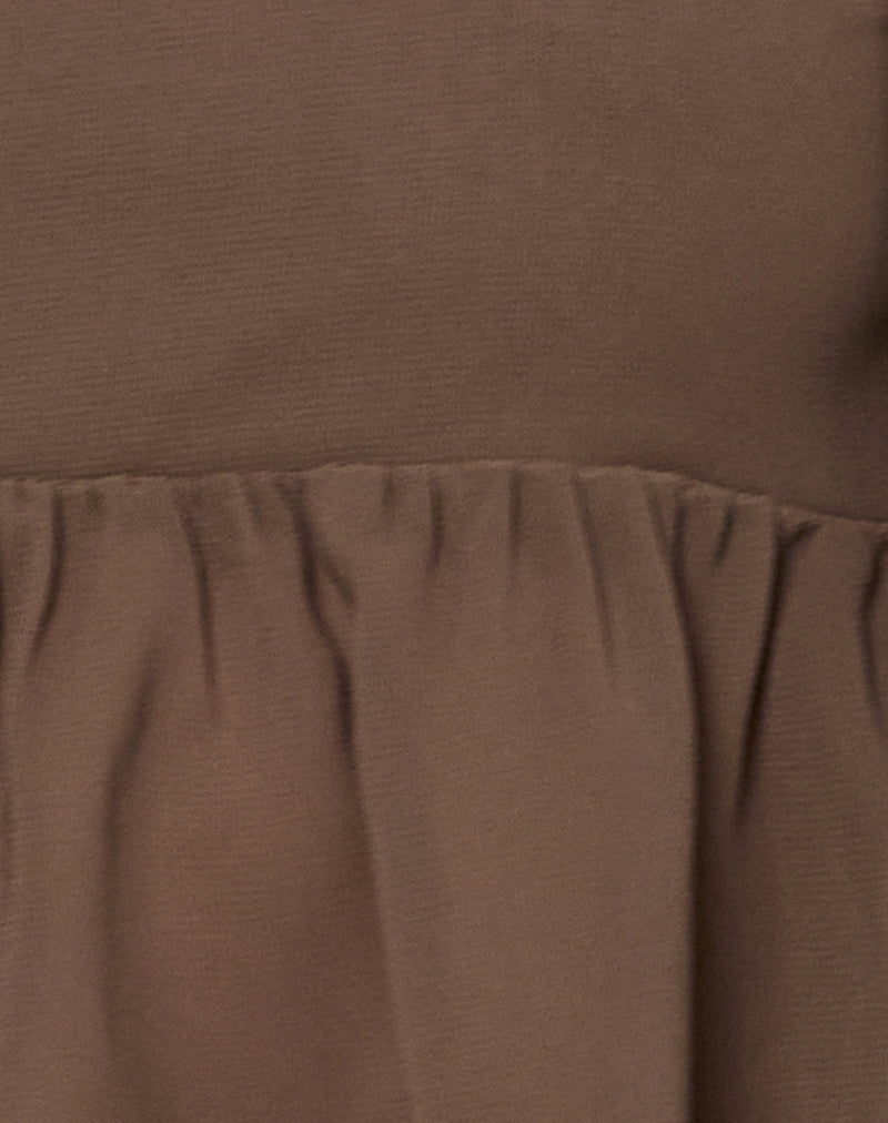 Desir Bandeau Top in Chiffon Coffee