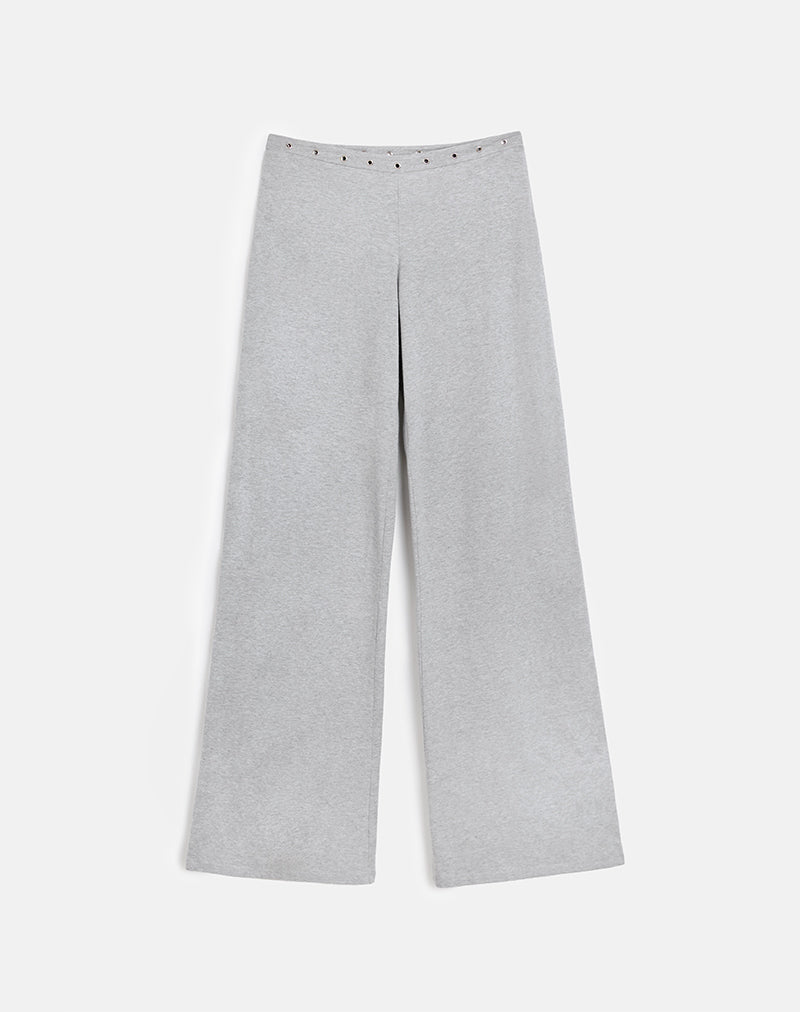 Dorala Low Rise Trousers with Eyelets in Grey Marl