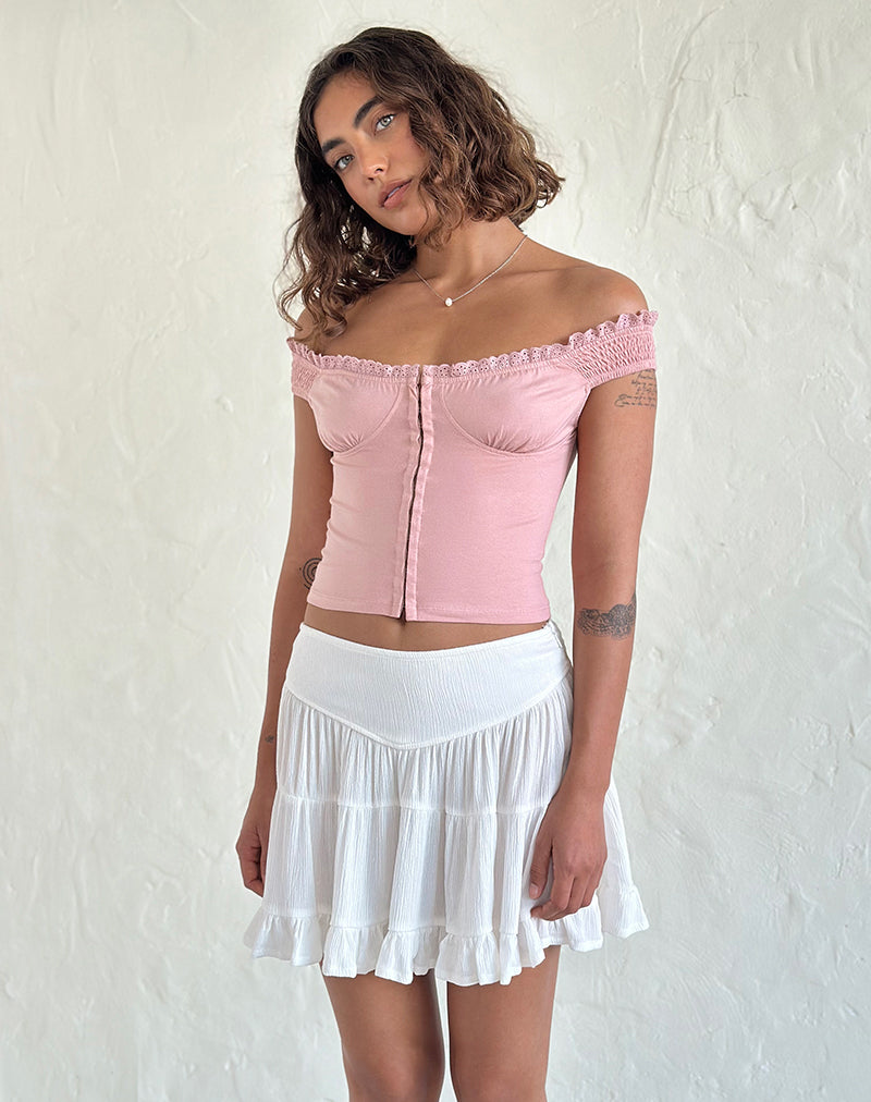 Dovica Corset Top in Pink Lady