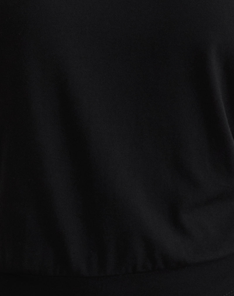 Dyilla Arrow Neck Top in Black