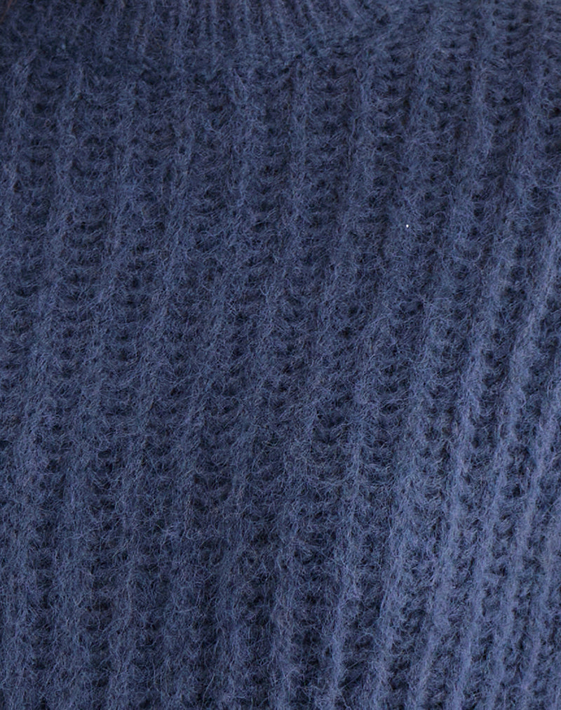 Daren Oversized Knitted Jumper in Navy