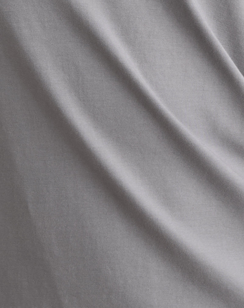 Edwina Off The Shoulder Mini Dress in Grey