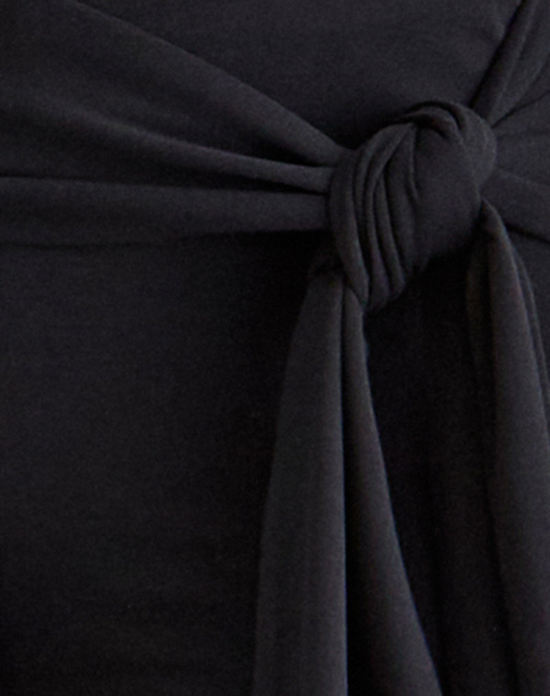 Effy Tie Side Cupro Capri in Black