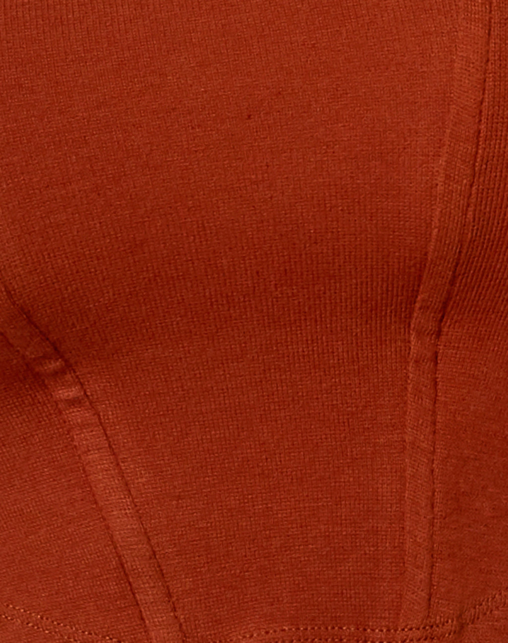 Elcaca Crop Top in Rib Bombay Brown