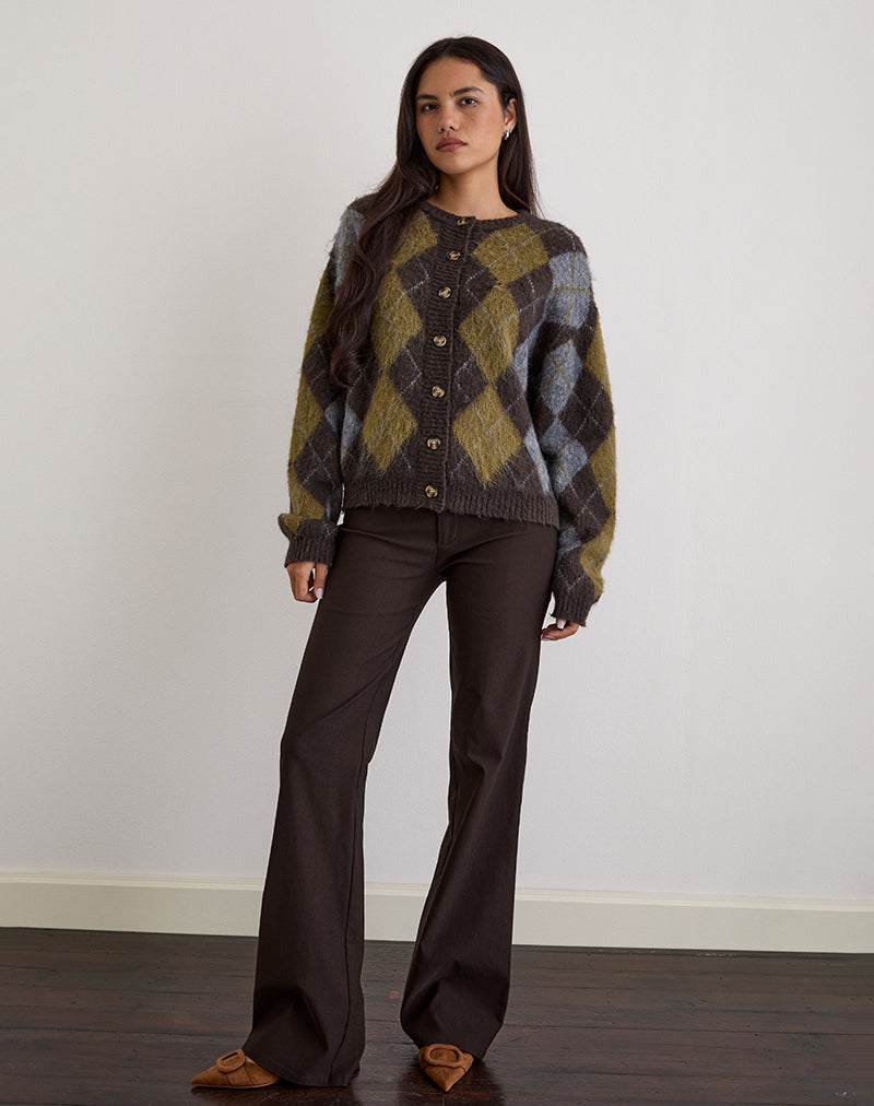 Falita Trouser in Tailoring Dark Brown