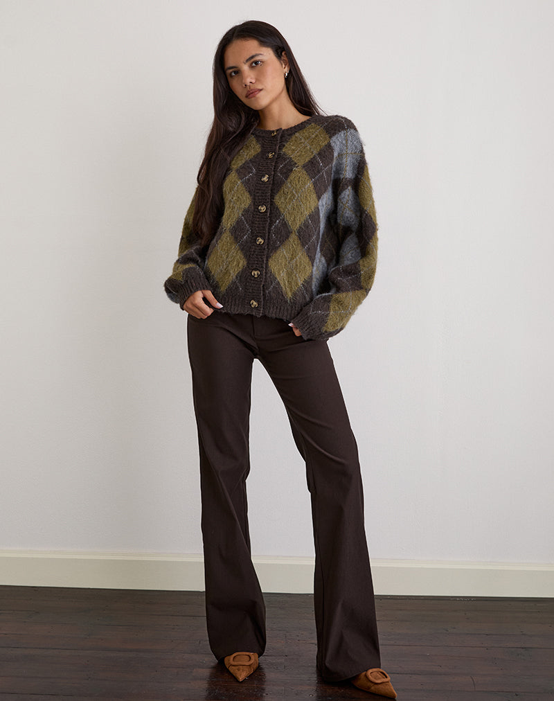 Falita Trouser in Tailoring Dark Brown
