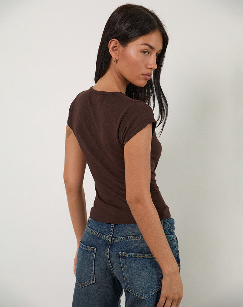 Elmira Top in Knit Bitter Chocolate