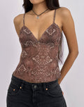 Elowyn Cami Top in Oversized Snake Skin
