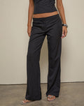 Ganta Slim Trouser in Pinstripe Black