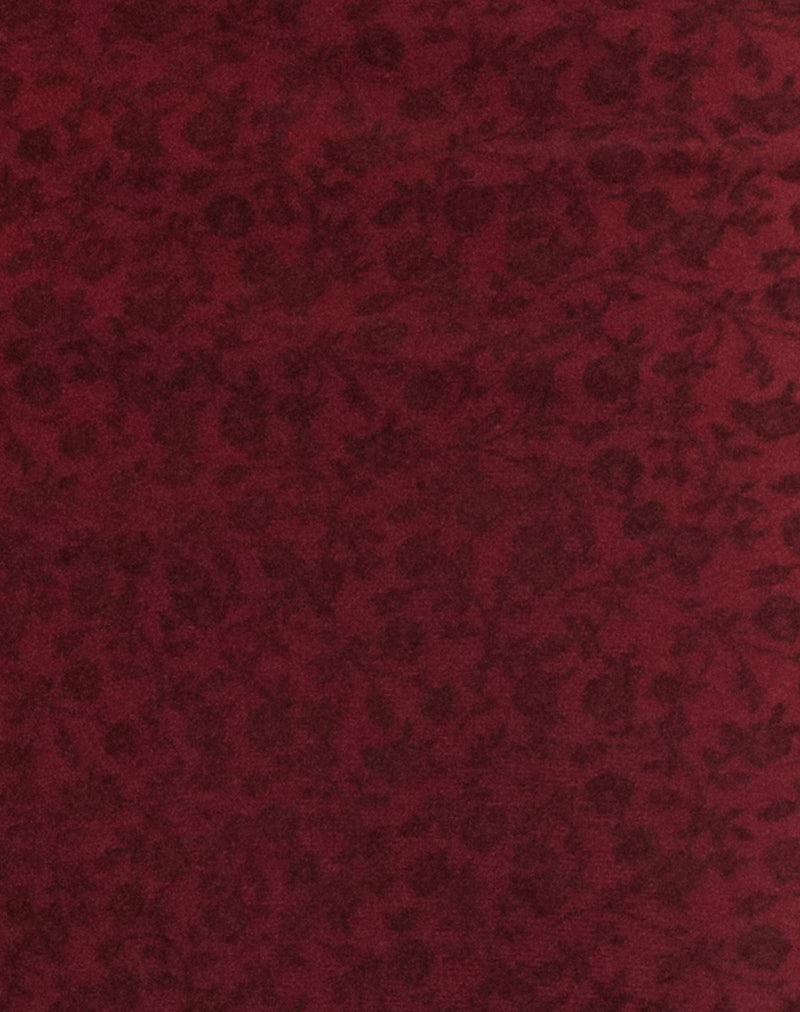 Erato Midi Skirt in Ditsy Flock Burnt Maroon