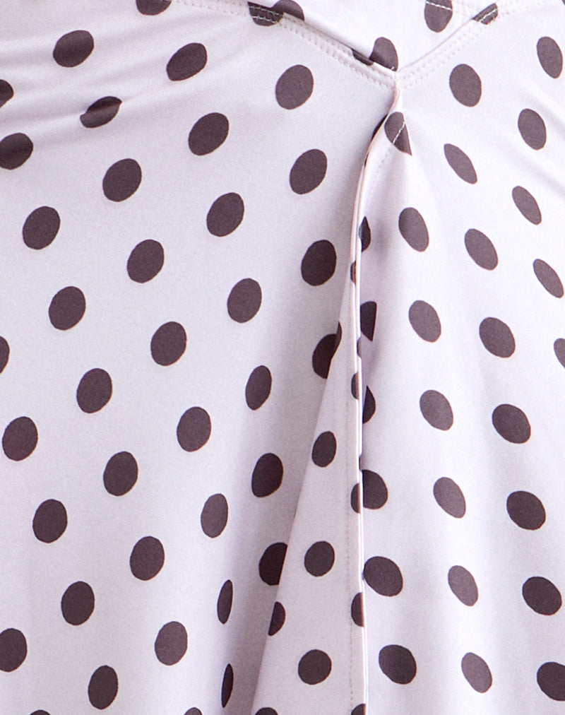 Esmeray Midi Skirt in Retro Polka Dot