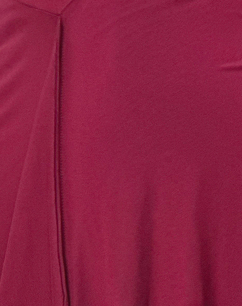 Esmeray Midi Skirt in Burgundy