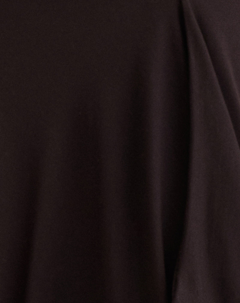 Esmeray Midi Skirt in Chocolate Brown