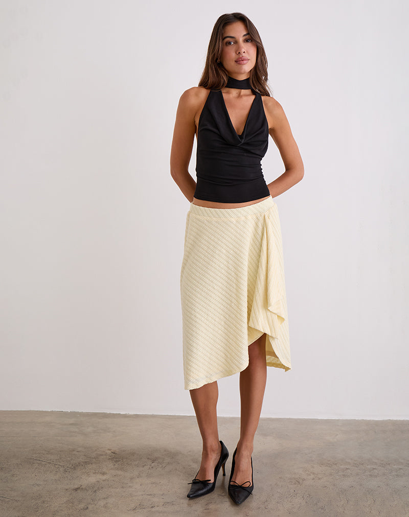 Esmeray Midi Skirt in Knit Buttercream