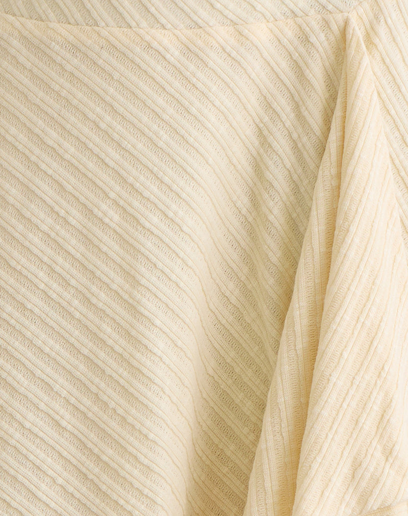 Esmeray Midi Skirt in Knit Buttercream