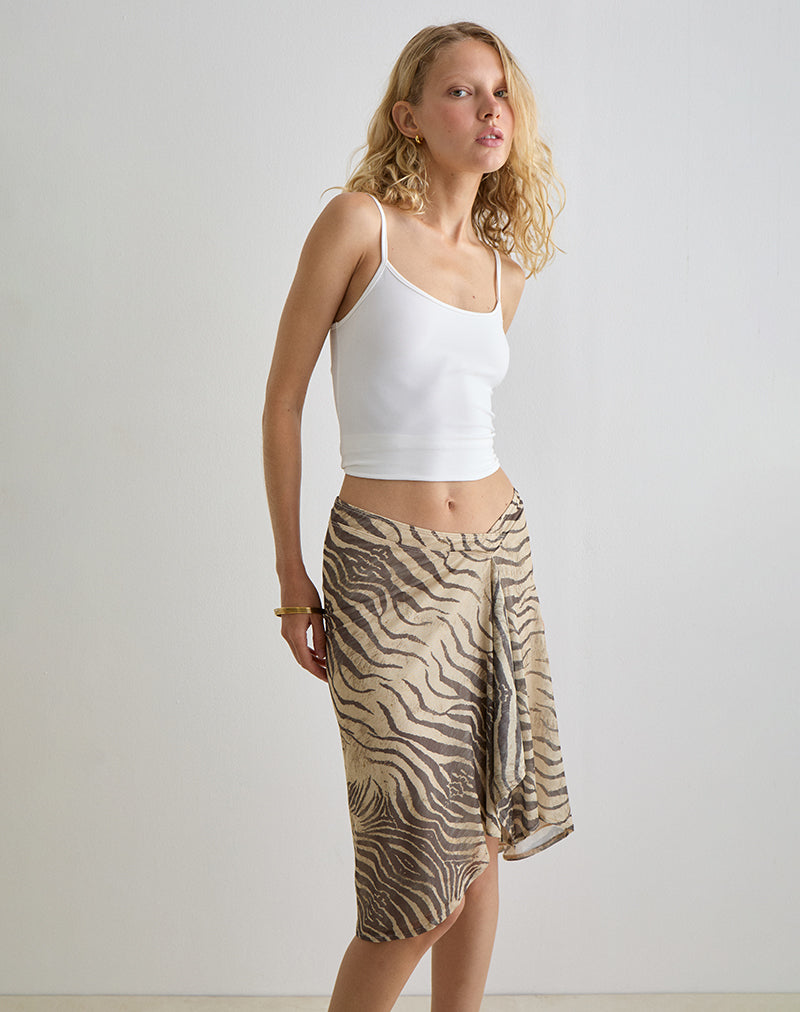 Esmeray Midi Skirt in Wild Animal Neutral