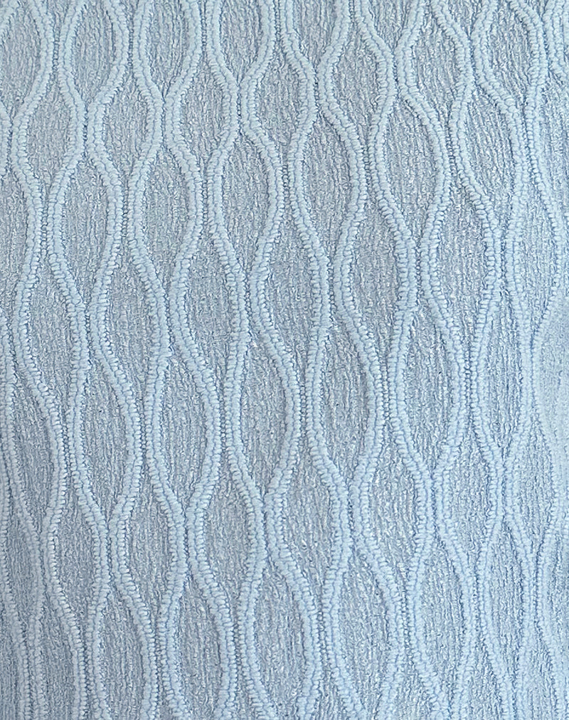 Etta Vest Top in Crinkle Blue