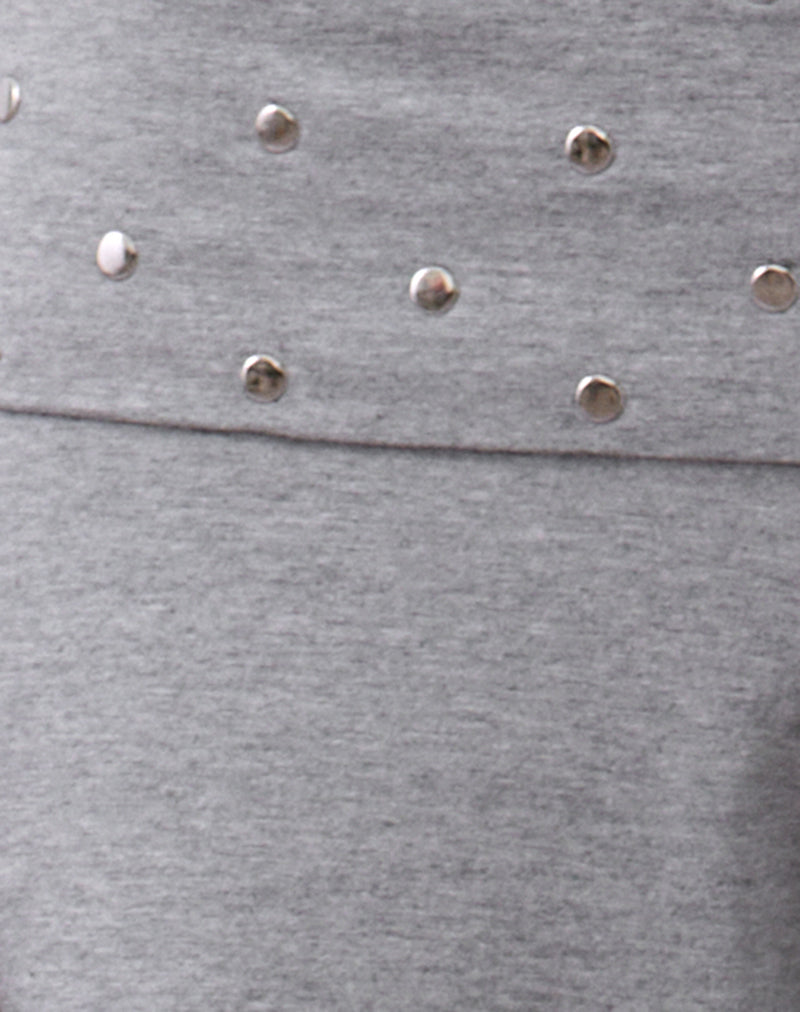 Nevivi Foldover Trouser in Studded Grey Marl