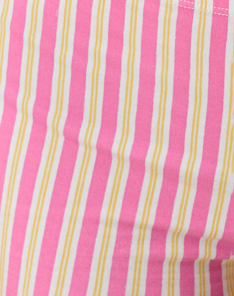 Eunia Micro Shorts in Candy Stripe Pink