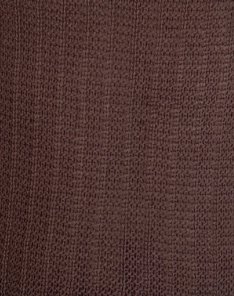 Francine Top in Wide Rib Knit Brown