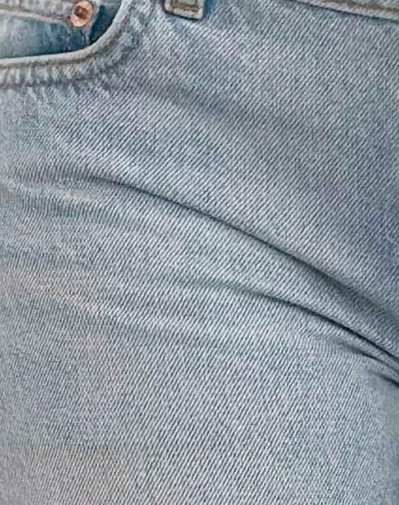 Extra Low Rise Flare in Breeze Blue Wash