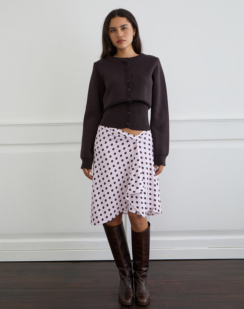 Esmeray Midi Skirt in Retro Polka Dot
